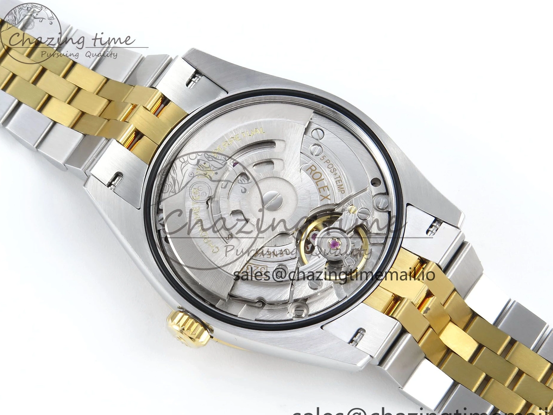 Best Stick YG 126233 EWEF SS on Textured Jubilee A3235 Bracelet 36 Marker YG Edition DateJust Dial 0510